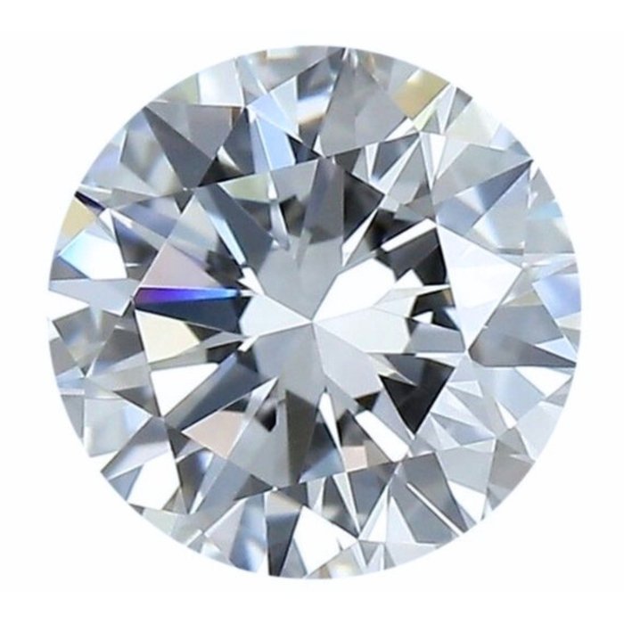 1 pcs Diamant  (Natur)  - 1.00 ct - Rund - D (farveløs) - IF - International Gemological Institute (IGI)