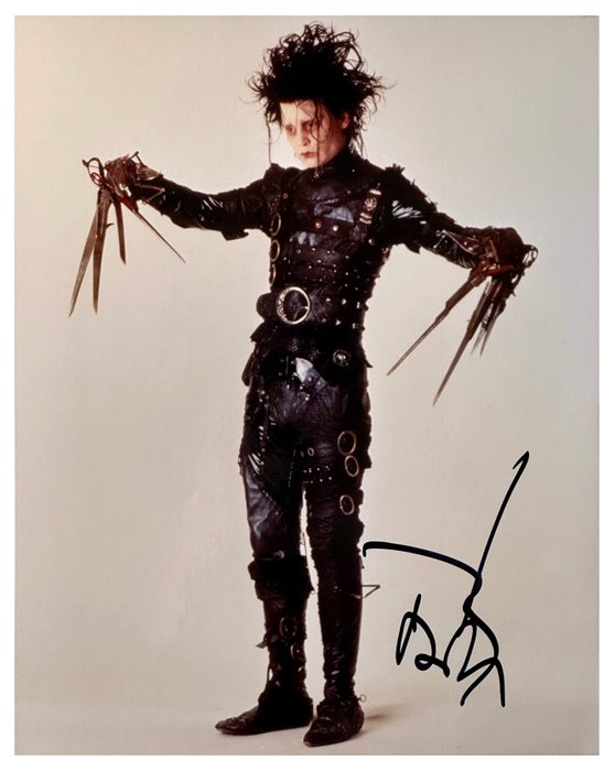 Johnny Depp - Authentic Signed Photo from "Edward Scissorhands" - Autograph with COA