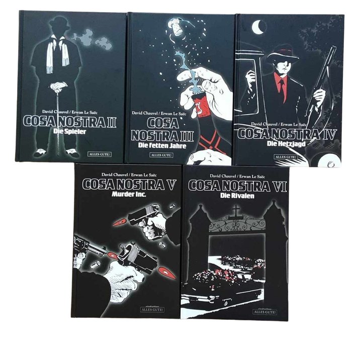 Cosa Nostra Bände 2, 3, 4, 5 und 6 - "Die Spieler", "Die fetten Jahre", "Die Hetzjagd", "Murder Inc.", "Die Rivalen" - 5 Album
