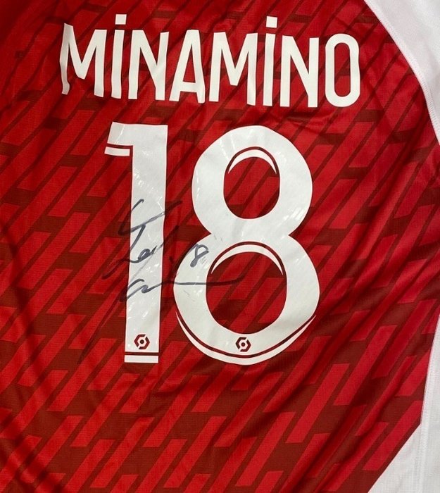 AS Monaco - Takumi Minamino - Koszulka z podpisem 