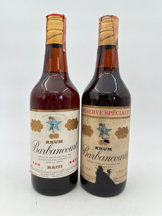 Barbancourt - Five Star Reserve Speciale  & Three Star  - b. 1970er Jahre, 1980er Jahre - 75 cl - 2 flaschen