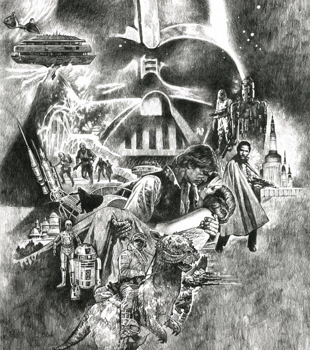 Sanjulian, Manuel - Star Wars Episode V: The Empire Strikes Back - Exhibited (2021) - Fine Art Giclée - 58 x 43 cm
