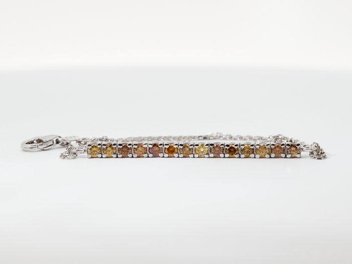 Utan reservationspris - Armband Gult guld Diamant  (Natural) 