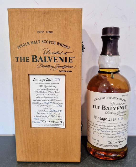 Balvenie 1978 30 years old - Cask no.  6248 - Original bottling  - 70cl