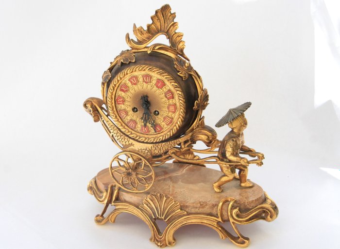 Ceas deșteptător - Soher - Bronz aurit - 1950-1960