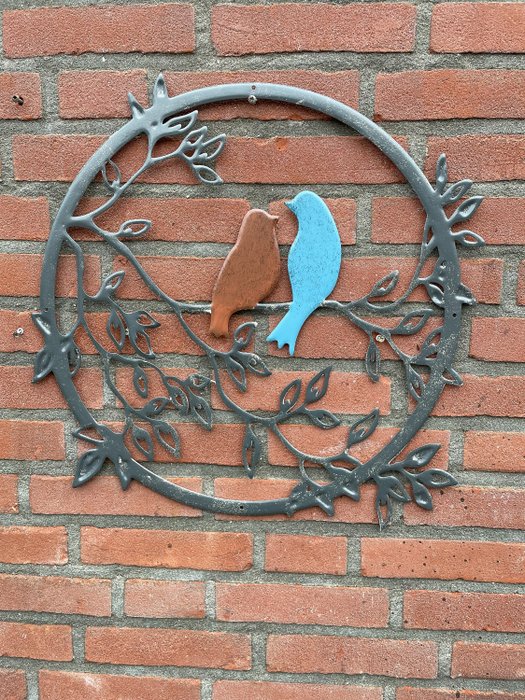 裝飾飾物 - Muurcirkel vogels op tak 50 cm - 歐洲