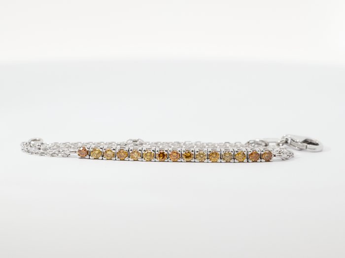 Utan reservationspris - Armband Vittguld Diamant  (Natural) 