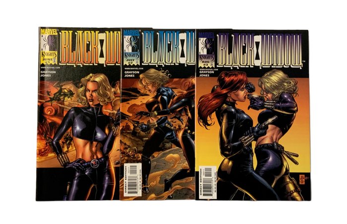 Black Widow (1999 Series) # 1 (Yelena Variant Cover), 2 & 3 COMPLETE SERIES! Very High Grade! No Reserve Price! - 1st Full Appearance and Cover Appearance of Yelena Belova! - 3 Comic collection - Első kiadás - 1999
