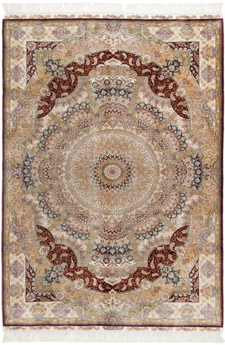 Alfombra Hereke original de China fina de seda pura sobre alfombra nueva de seda - Alfombra - 181 cm - 124 cm