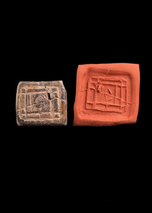Ubaid-Uruk Slate Rectangular Stamp Seal  (No Reserve Price)