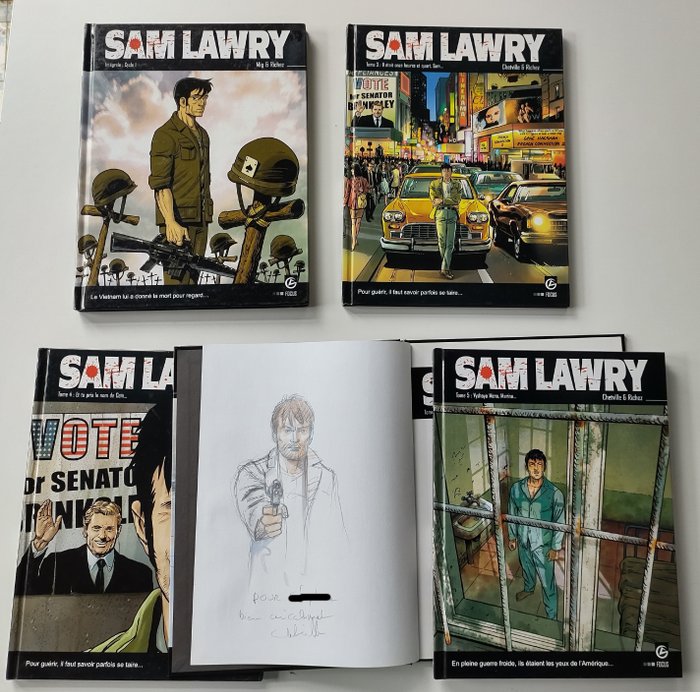 Sam Lawry T3 à T6 + Intégrale T1 + dédicace - Série complète - 5x C - EO/Ré - 5 Album - 2008/2011