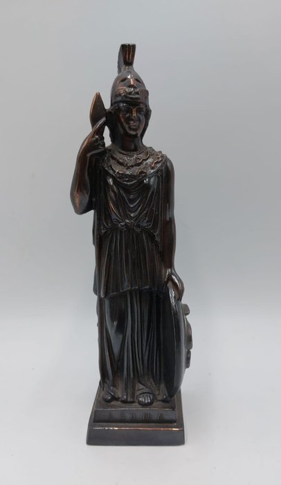 Skulptur, la diosa atenea - 27 cm - Brons