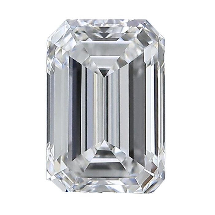 1 pcs Diamant - 0.70 ct - Smaragd - D (farblos) - IF (makellos)