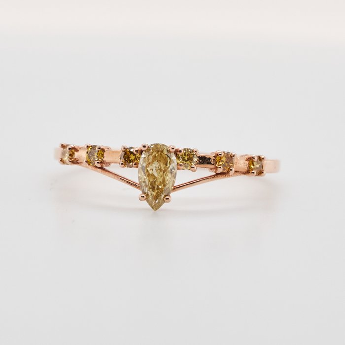 Utan reservationspris - Ring Rosa guld Diamant  (Natural) 