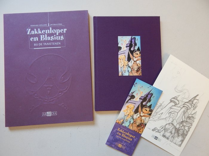 Zakkenloper en Blasius bij de Taaietenen - Arcadia luxe reeks 1 - Luxe linnen hc + mapje met printplaat + gesigneerde prent - oplage 85 - 1 Album - 第一版 - 2002