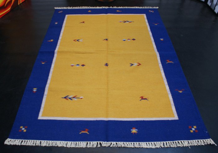 Tapete Kilim Gabbeh tecido à mão em lã novo - Carpete - 240 cm - 170 cm