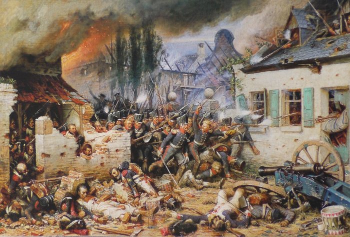 Adolf Northen - Pruisische Aanval bij Plancenoit in de Slag bij Waterloo (Canvas reproductie)