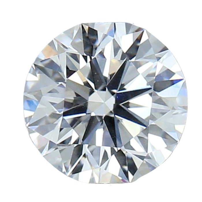 1 pcs 鑽石 - 0.57 ct - 圓形, 明亮型 - F(近乎無色) - VS1