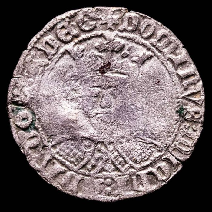 Royaume de Castille. Alfonso de Avila (1465-1468). Cuartillo Acuñado en Toledo  (Sans Prix de Réserve)