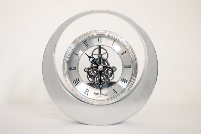 Reloj de repisa de chimenea - Ottaviani - Plateado, metal - 2000 - 2010