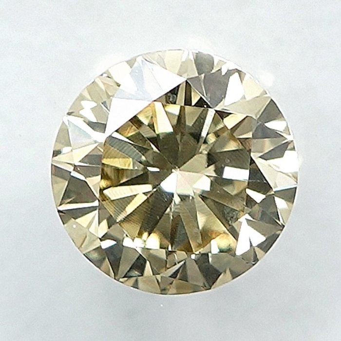 Gyémánt - 0.50 ct - Briliáns - Natural Fancy Brownish Yellow - VS2