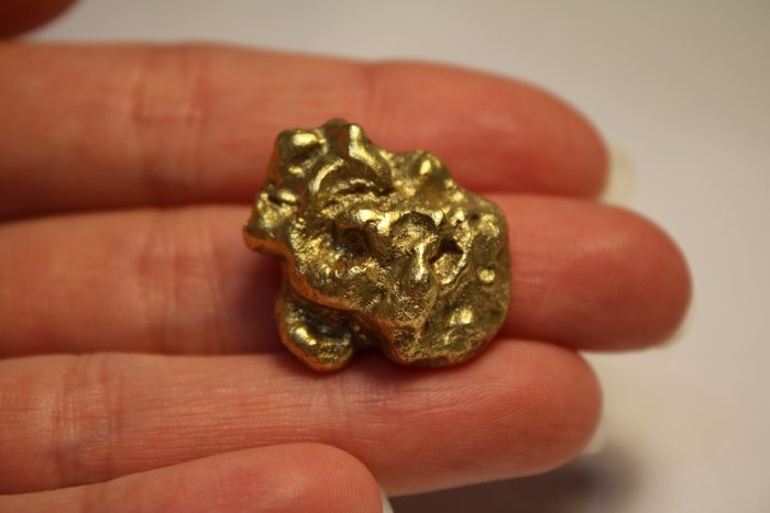 金 贵金属块 - 高度: 26 mm - 宽度: 22 mm- 26.67 g - (1)