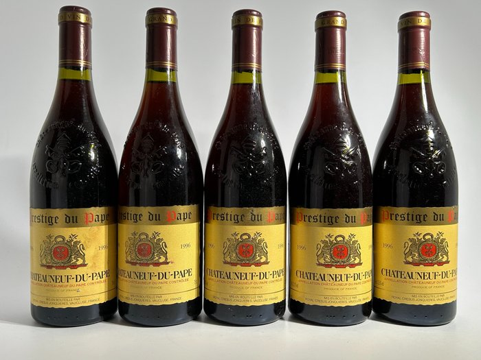 1996 Châteauneuf-du-Pape 'Prestige du Pape' - L. Amouroux, - Ροδανός - 5 Bottles (0.75L)