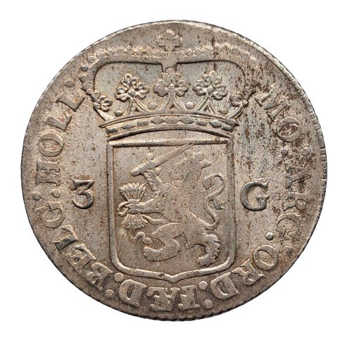 Nederland, Holland. 3 Gulden 1795  (Zonder Minimumprijs)