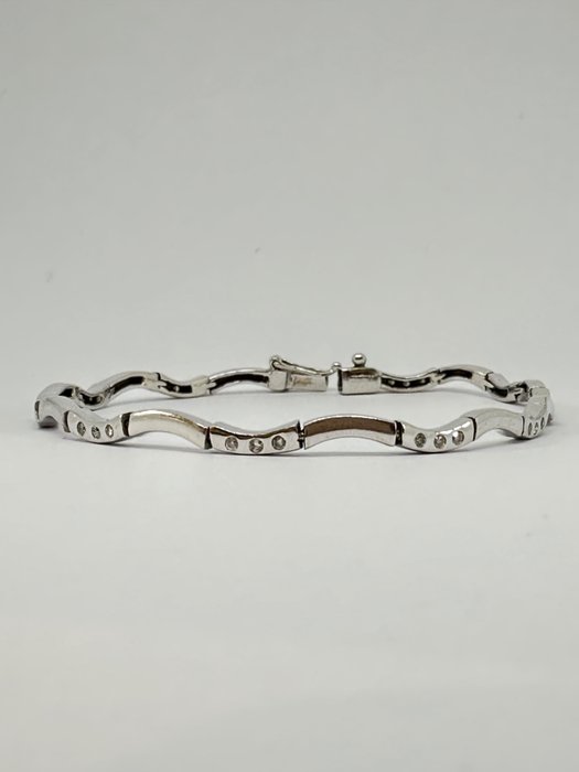 Armband - 18 karaat Witgoud - Diamant