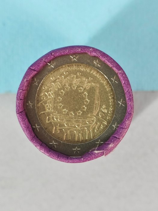 法國. 2 Euro 2015 "Bandiera UE" (25 monete in rotolino)  (沒有保留價)