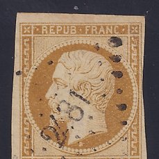 Frankrijk 1852 – Prins Voorzitter. Nr. 9 gestempeld, gesigneerd en certificaat van Kalveren. Verbazingwekkend – Yvert