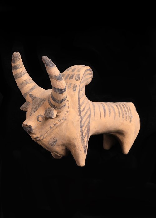 Indus-Tal Terracotta Stier-Statuette  (Ohne Mindestpreis)