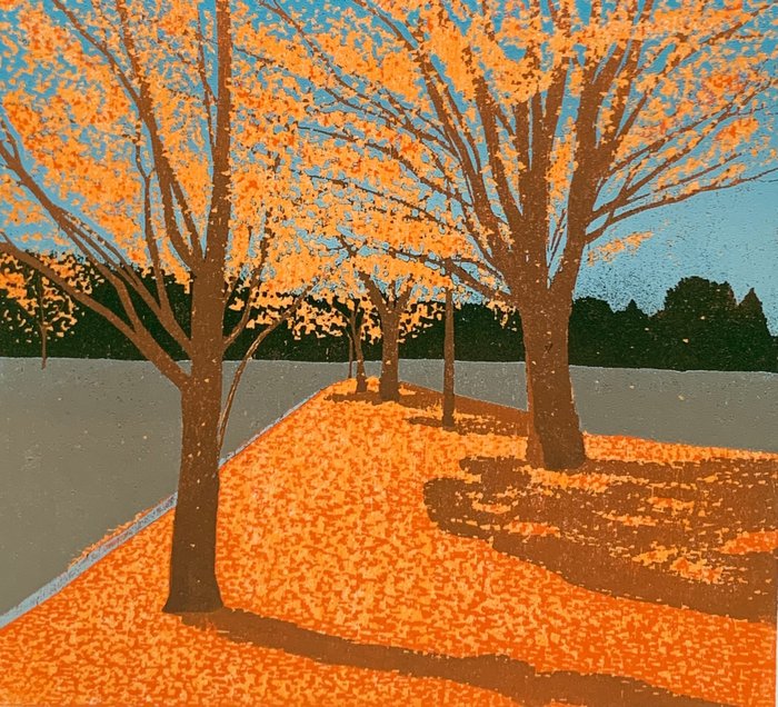 'Shūshoku no fūkei A' 秋色の風景A (Autumn scene A) - Signed and numbered by the artist 12/12 SOLD OUT! - Takashi Hirose (b 1955) - 日本
