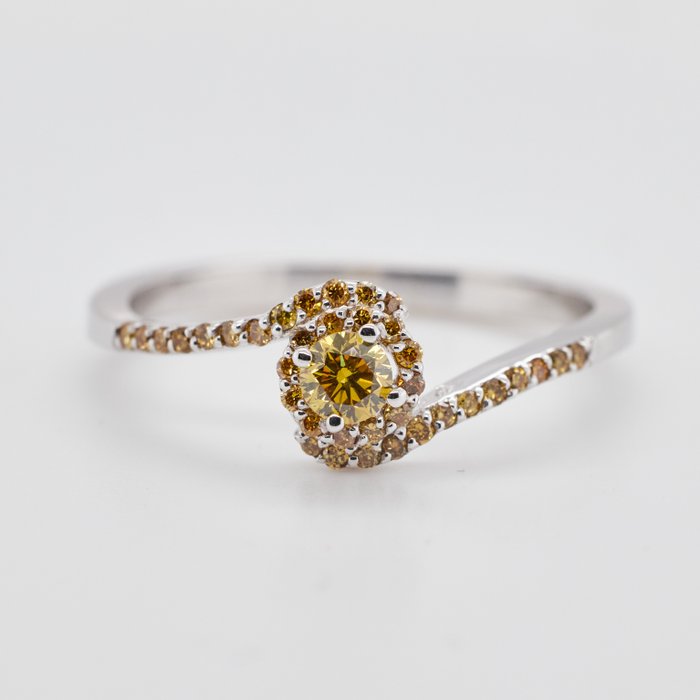 No Reserve Price - Ring White gold Diamond  (Natural)