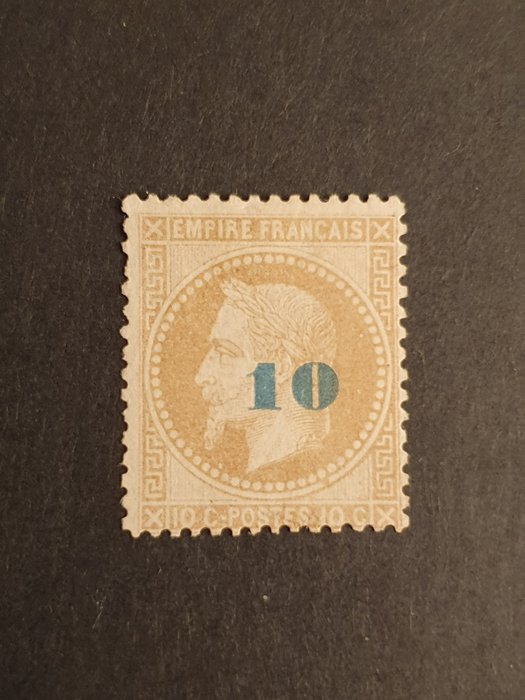 France 1871/1871 - Napoléon surchargé. Très beau timbre YT n° 34 signé Calves. - Yvert 2021