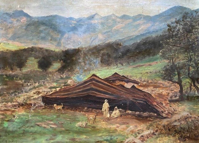 European School (XIX) - Bedouin camp in the Atlas Mountains