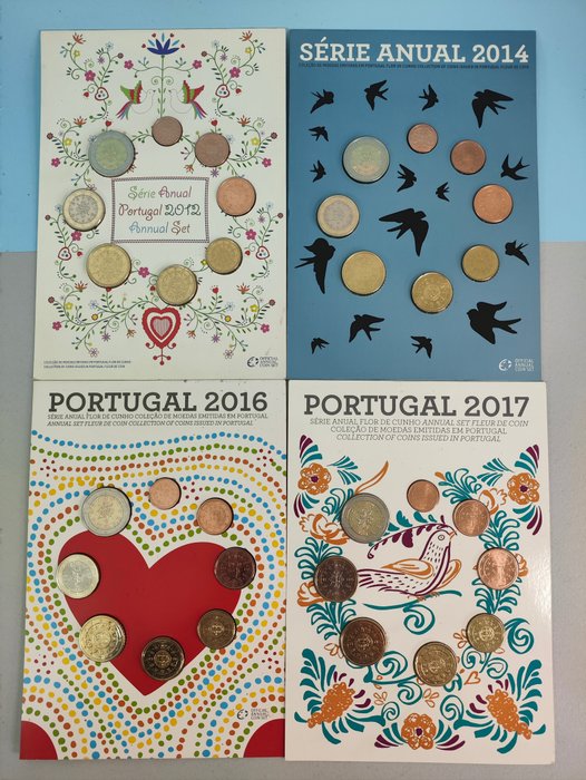 Portugal. Year Set (FDC) 2012/2017 (4 set)  (No Reserve Price)