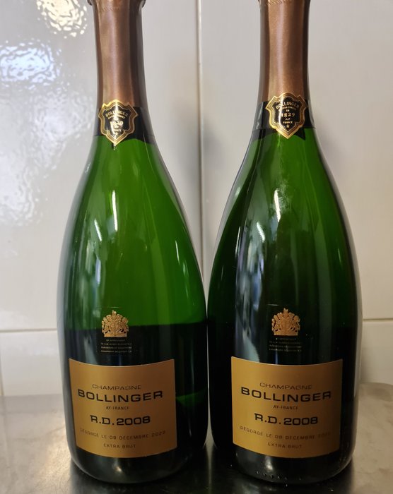 2008 Bollinger, R.D. - 香檳 Extra Brut - 2 瓶 (0.75L)
