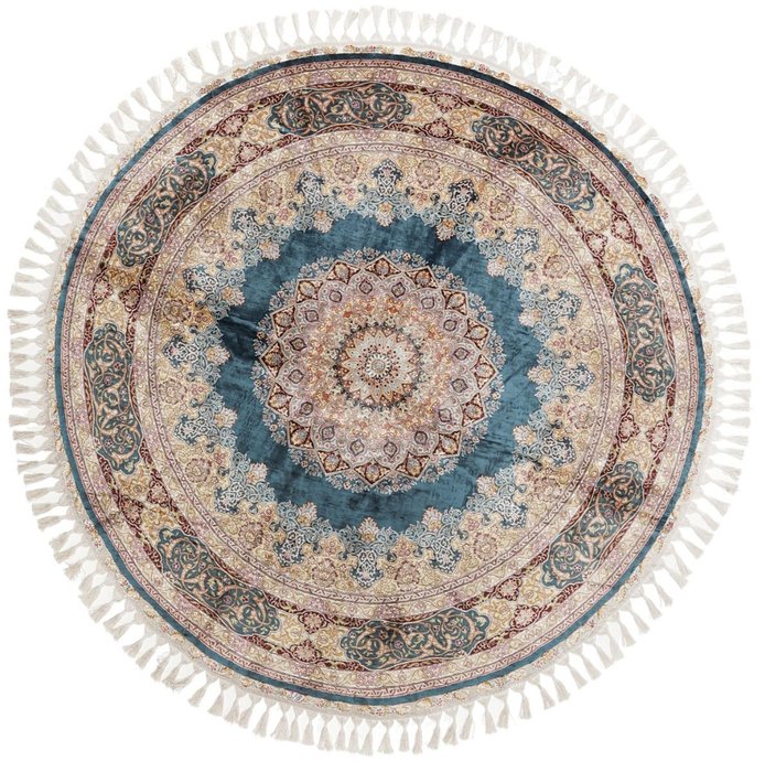 Alfombra Hereke original de China fina de seda pura sobre alfombra nueva de seda - Alfombra - 158 cm - 156 cm