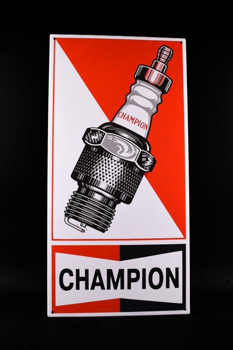 Sign - Champion - XXL Champion enamel sign, 700mm