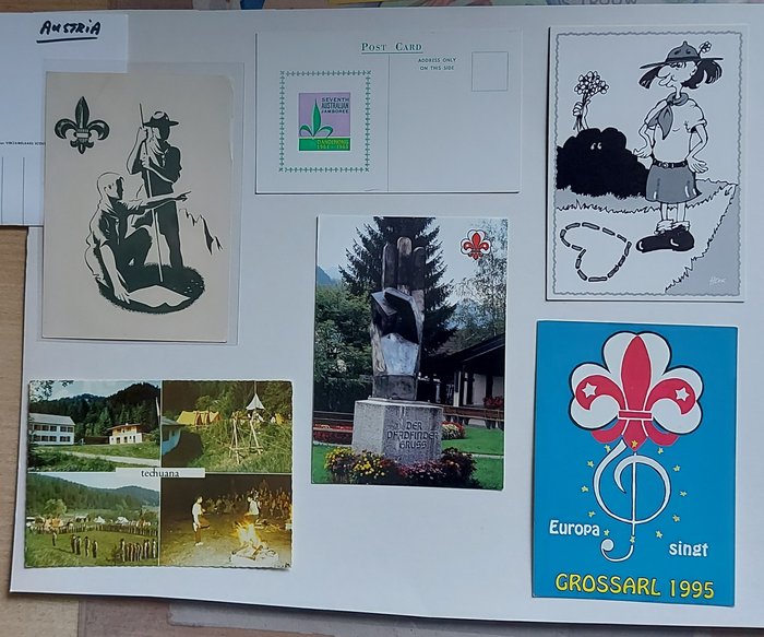 Große Sammlung von Scouting Boy Scout - Girl Guides-Postkarten aus Europa - Postkarte (317) - 1925-2020