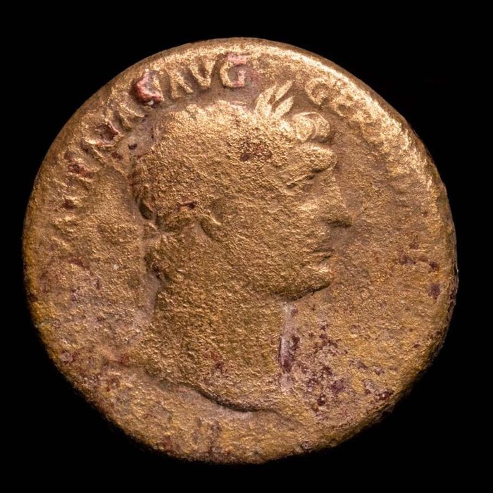 Império Romano. Trajano (98-117 d.C.). Sestertius Rome 103 AD. mint. TR P VII IMP IIII COS V P P, Roma seated to right on cuirass  (Sem preço de reserva)