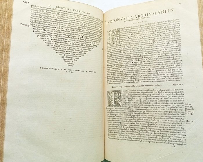 D. Dionysii Carthusiani / Eusebe; Robert Massellin - Carthusiani in VII Epistolas Canonicas in omnes Beati Pauli - 1551