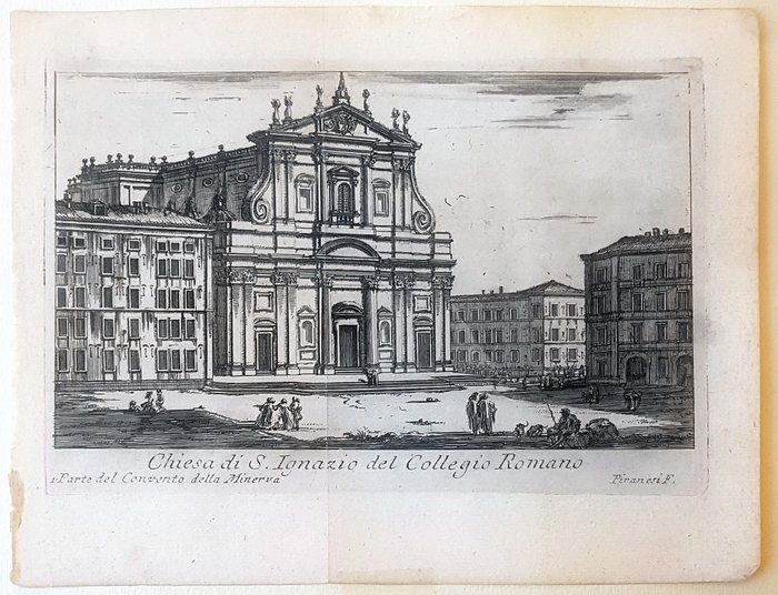 Eurooppa, Kartta - Italia / Rooma; Giovanni Battista Piranesi - Chiesa di S. Ignazio del Collegio Romano - 1761-1780
