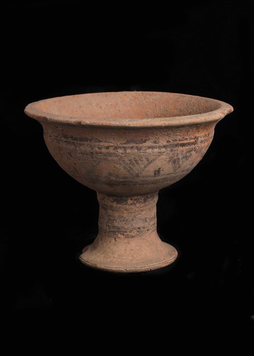 哈拉帕文明 Terracotta 幾何裝飾聖杯  (沒有保留價)