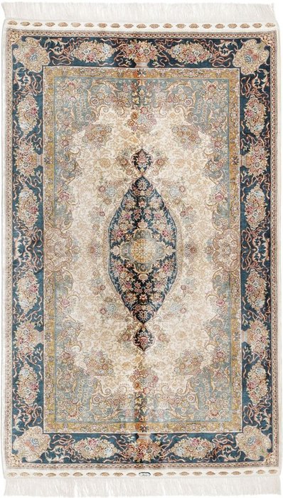 Alfombra Hereke original de China fina de seda pura sobre alfombra nueva de seda - Alfombra - 152 cm - 92 cm