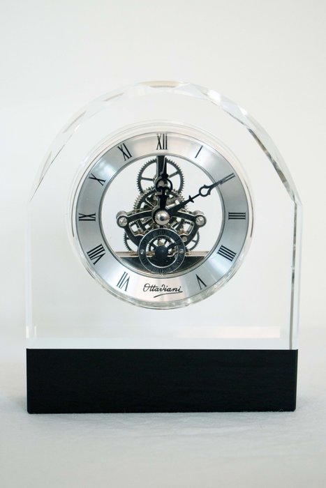 壁炉架时钟 - Ottaviani - 水晶, 镀银 - 1990-2000