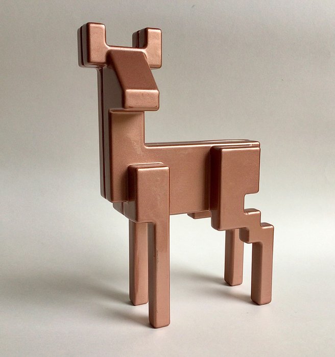 Ikea - Monika Mulder - Figurine - Pixel deer "SAMSPELT" - coated aluminum