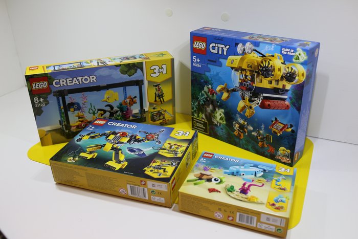 Lego - Creator 3in1, City - 31090 - 31122 - 31128 - 60264 - LEGO Bundle Acquatico