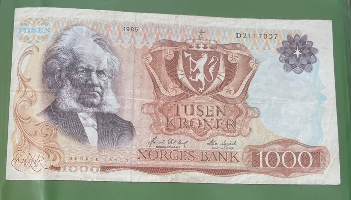 挪威. - 1000 Kroner 1985 - Pick 40b  (沒有保留價)